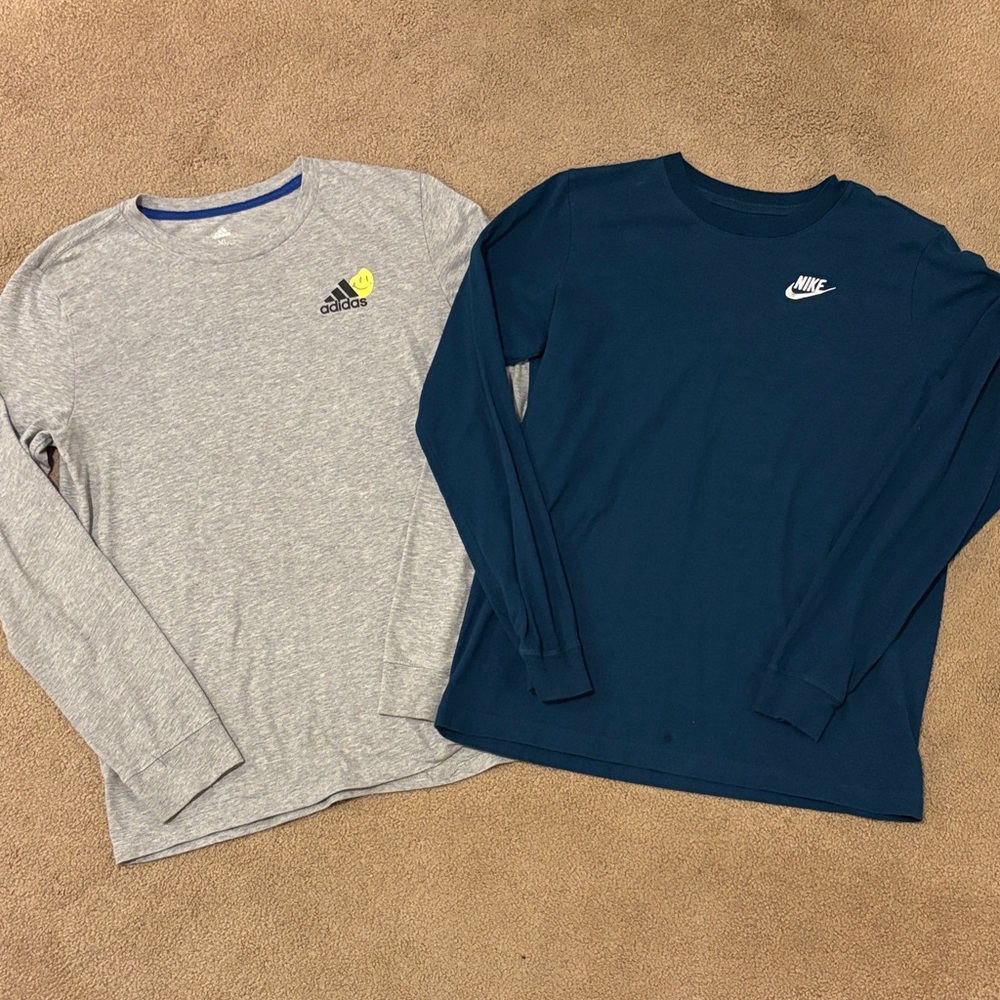 Boys Adidas & Nike long sleeve tees